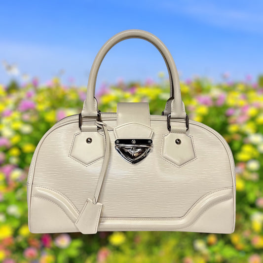 LOUIS VUITTON Montaigne GM in Ivory Epi Leather