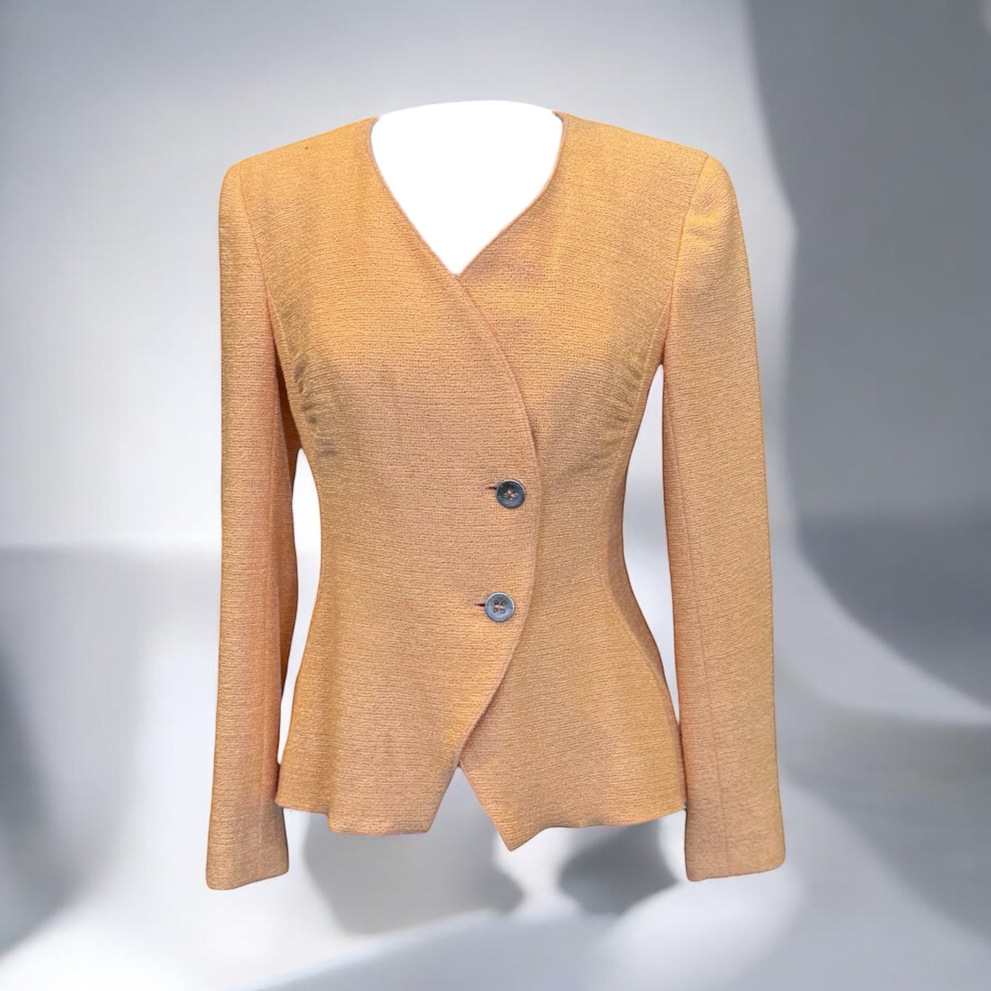 CHANEL Ruched Boucle Jacket | Size 38