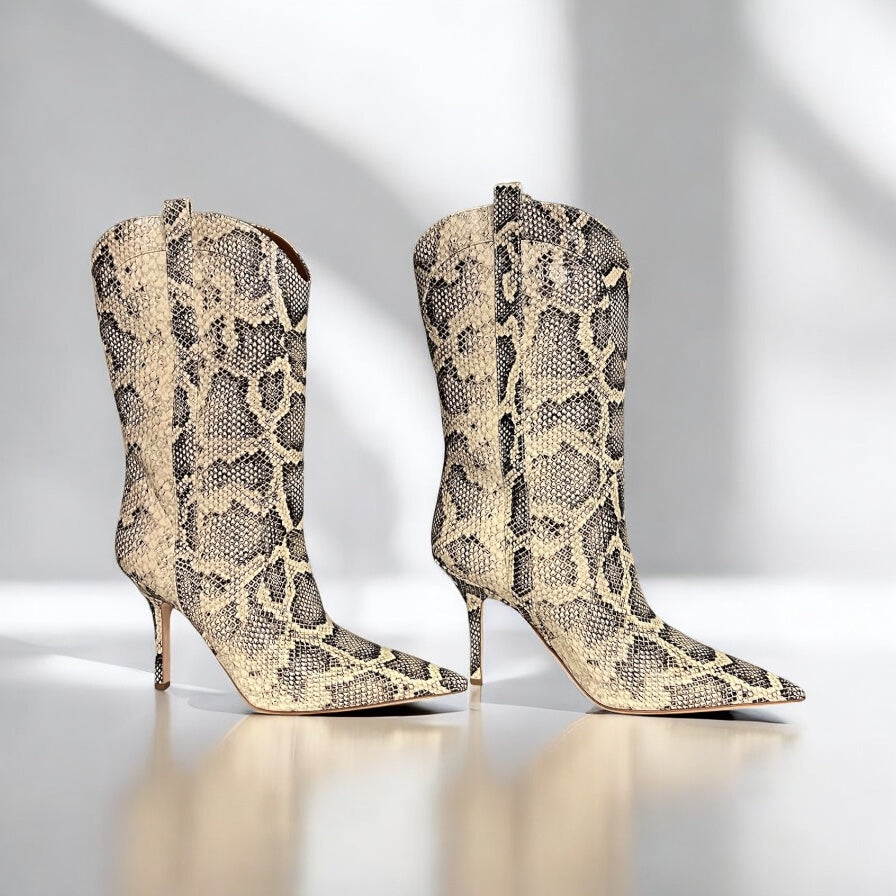 PARIS TEXAS Python Print Boots | Size 41