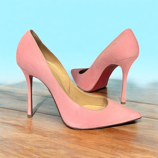 CHRISTIAN LOUBTOUTIN Kate Suede Pumps | 38.5