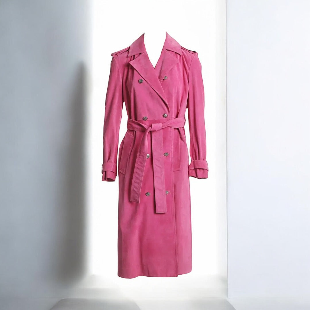 Calvin klein pink trench coat best sale