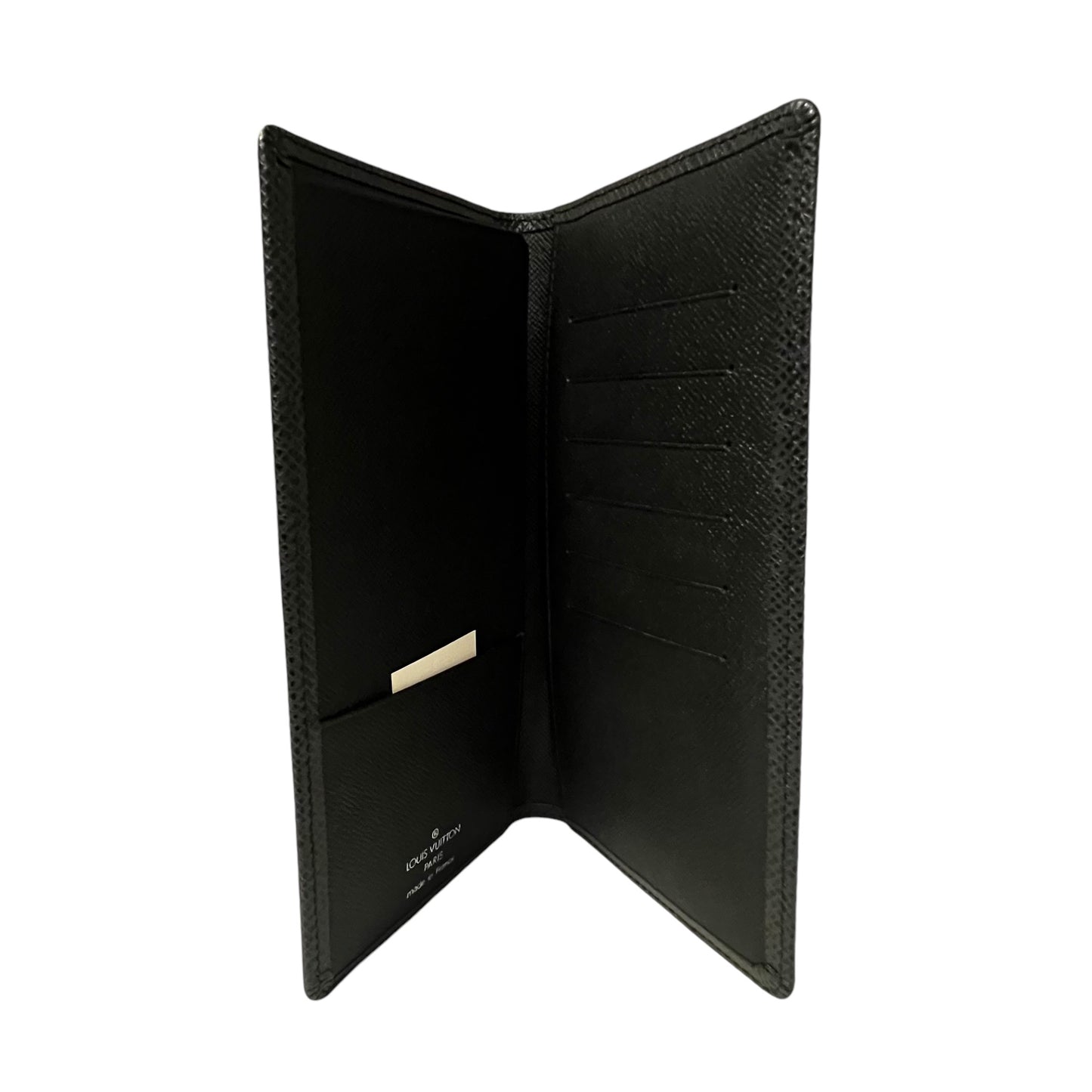 LOUIS VUITTON Brazza Wallet Taiga Leather