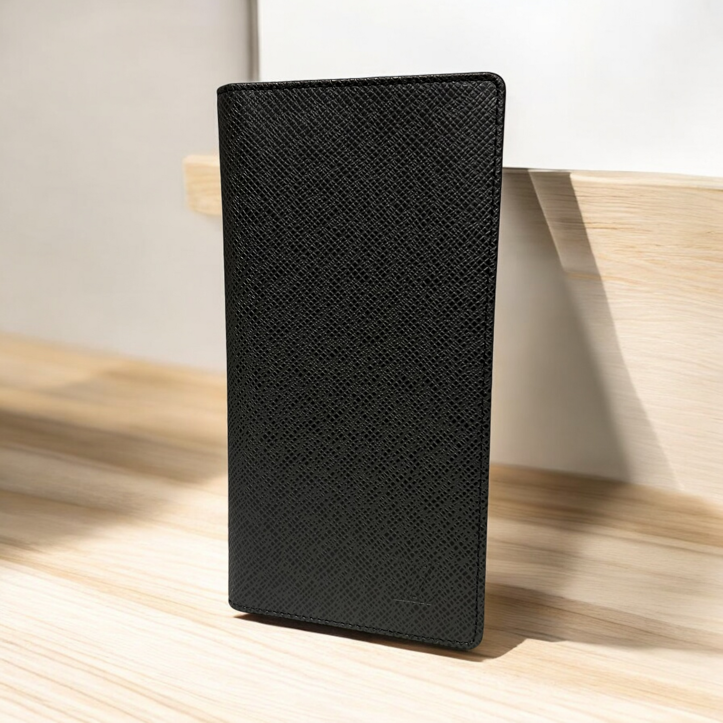 LOUIS VUITTON Brazza Wallet Taiga Leather