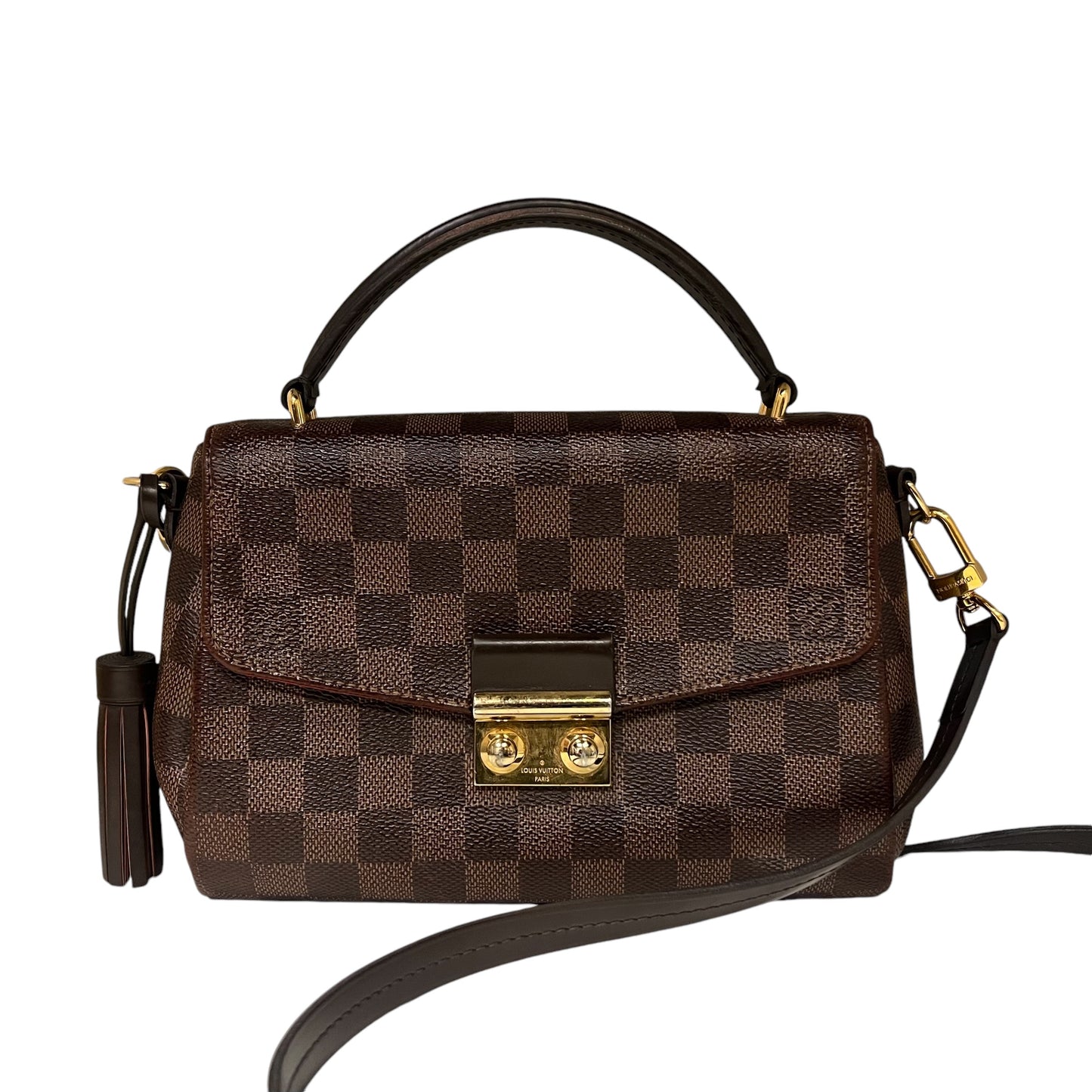 LOUIS VUITTON Croisette Top Handle Crossbody in Damier Ebene