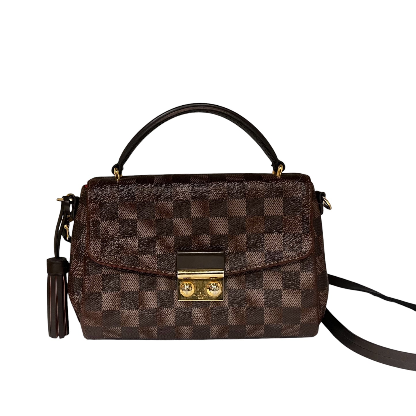 LOUIS VUITTON Croisette Top Handle Crossbody in Damier Ebene