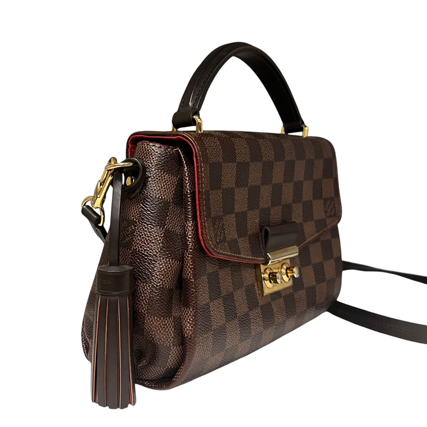 LOUIS VUITTON Croisette Top Handle Crossbody in Damier Ebene