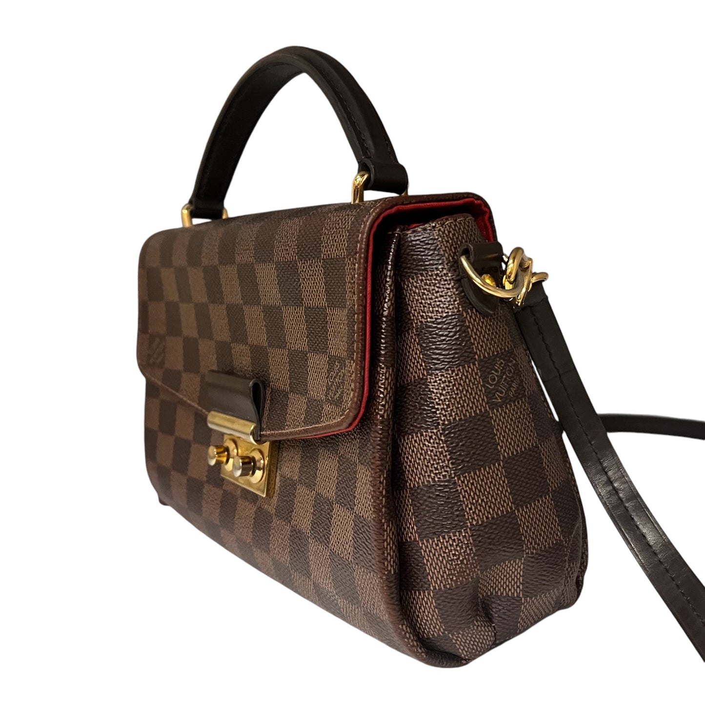 LOUIS VUITTON Croisette Top Handle Crossbody in Damier Ebene