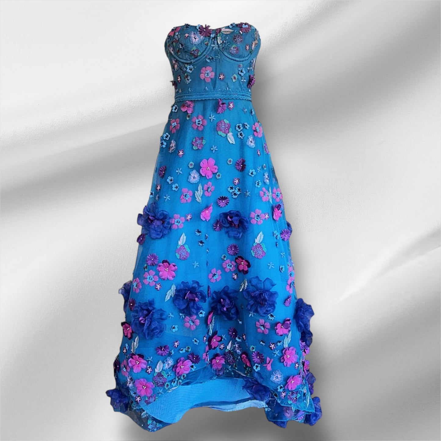 MARCHESA NOTTE Floral Tulle Gown | Size 2