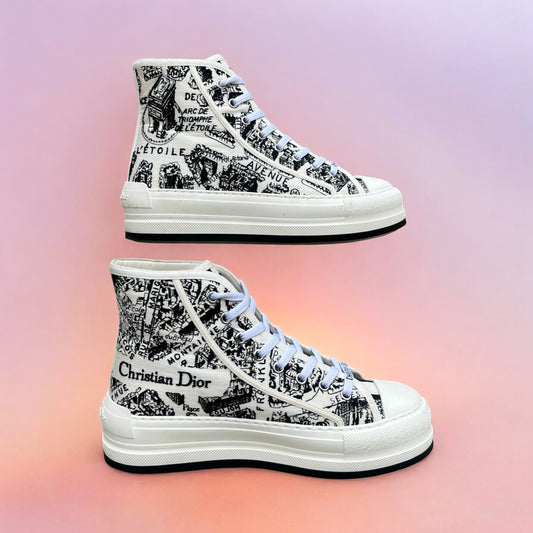 DIOR Walk'N'Dior Plan de Paris Hi Top Sneakers | 38.5