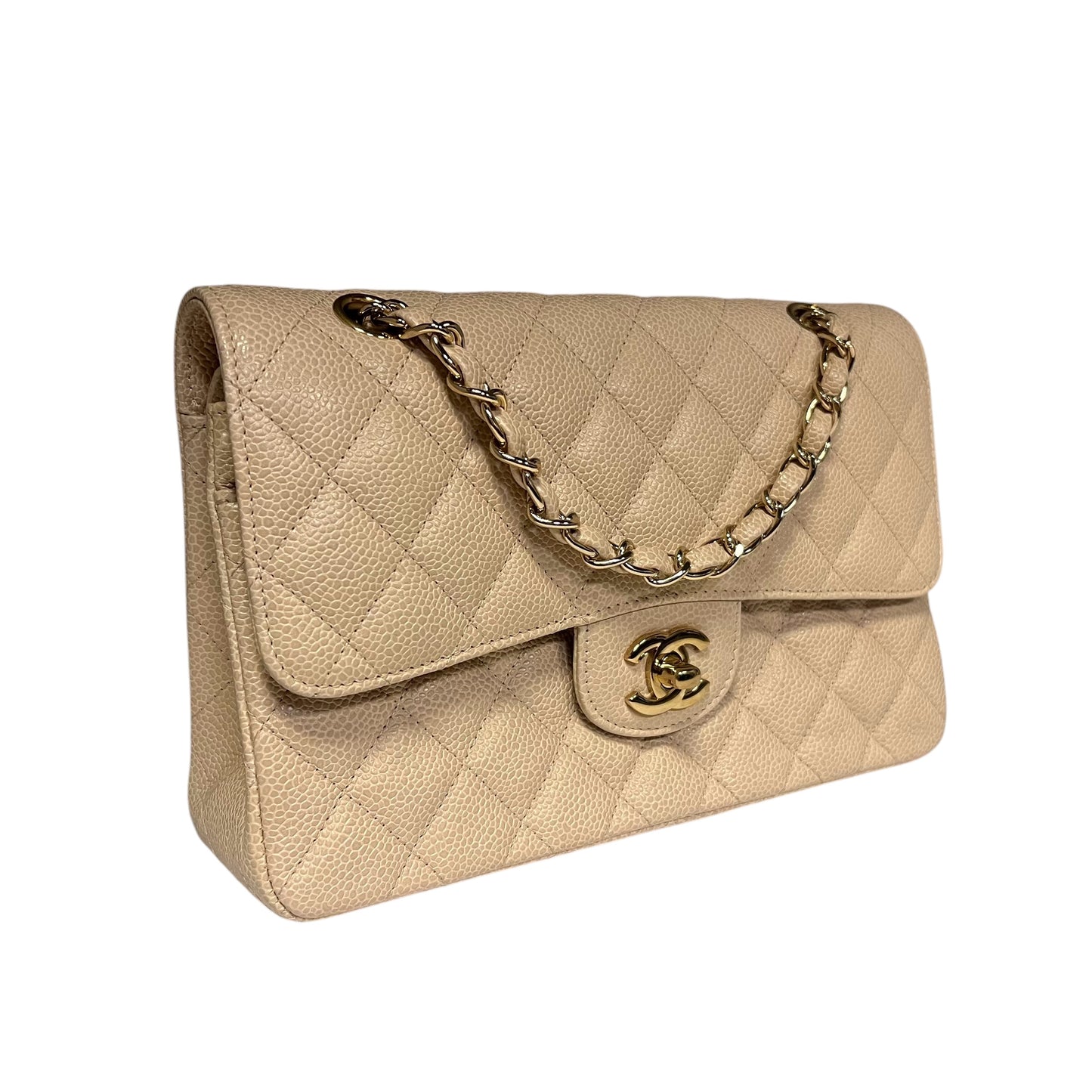 CHANEL Classic Double Flap Bag, Ivory | Small