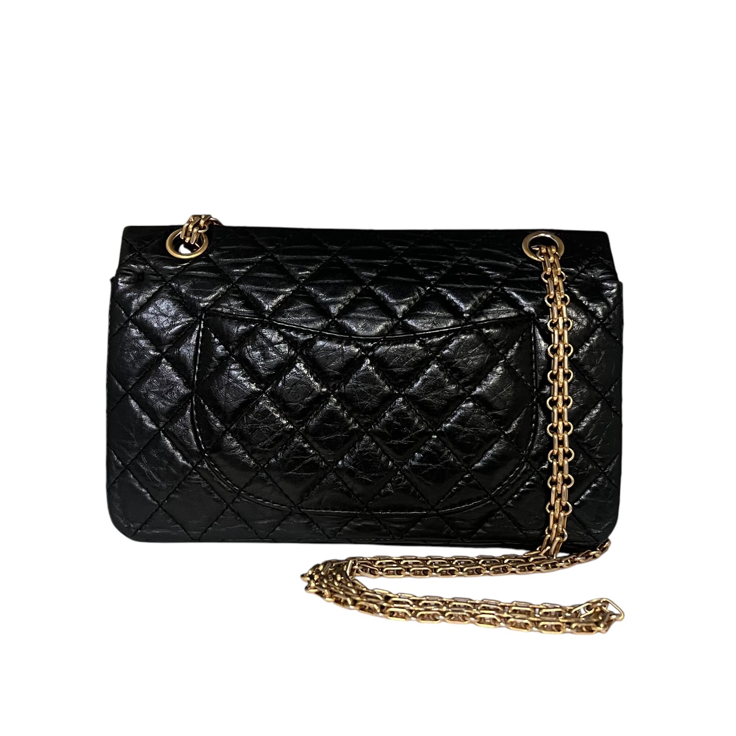 CHANEL 2.55 Quilted Double Flap Bag in Black | Small