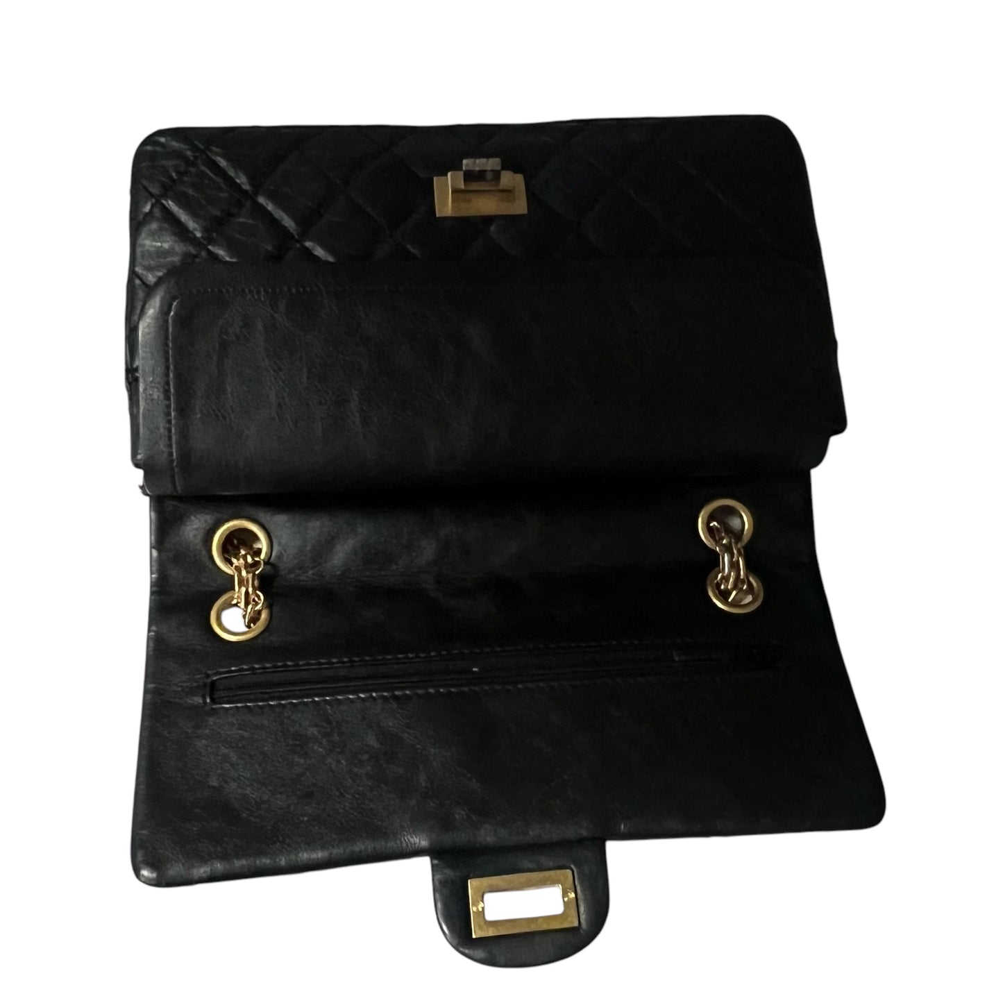CHANEL 2.55 Quilted Double Flap Bag in Black | Small