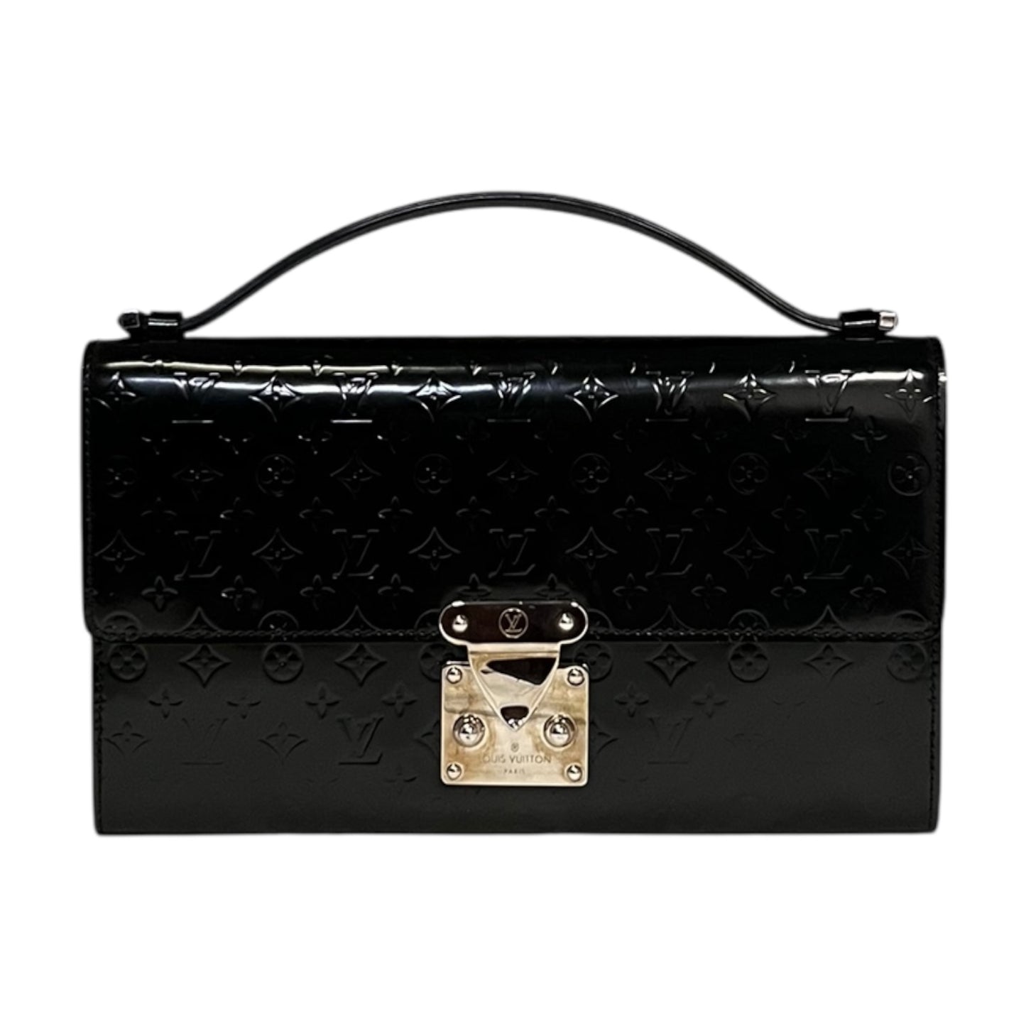 LOUIS VUITTON Glace Anouchka Pochette in Black