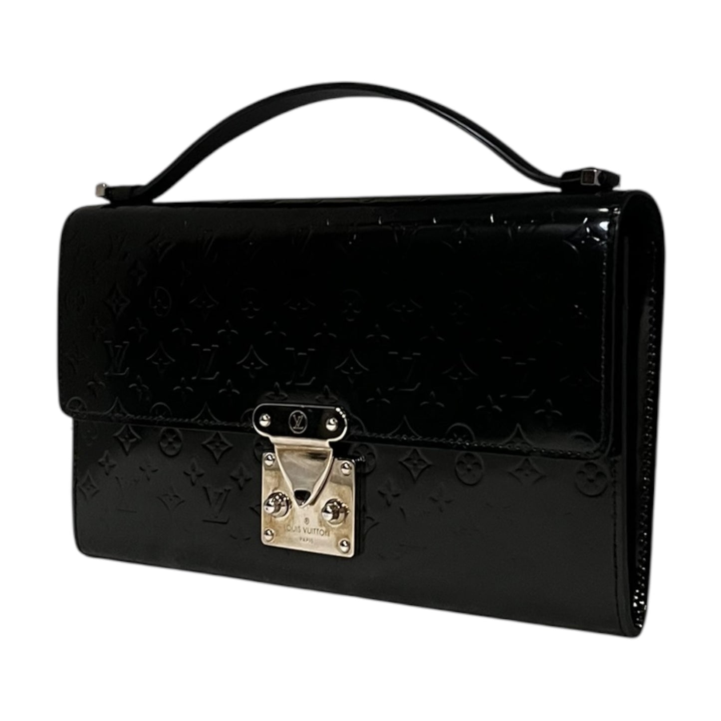 LOUIS VUITTON Glace Anouchka Pochette in Black