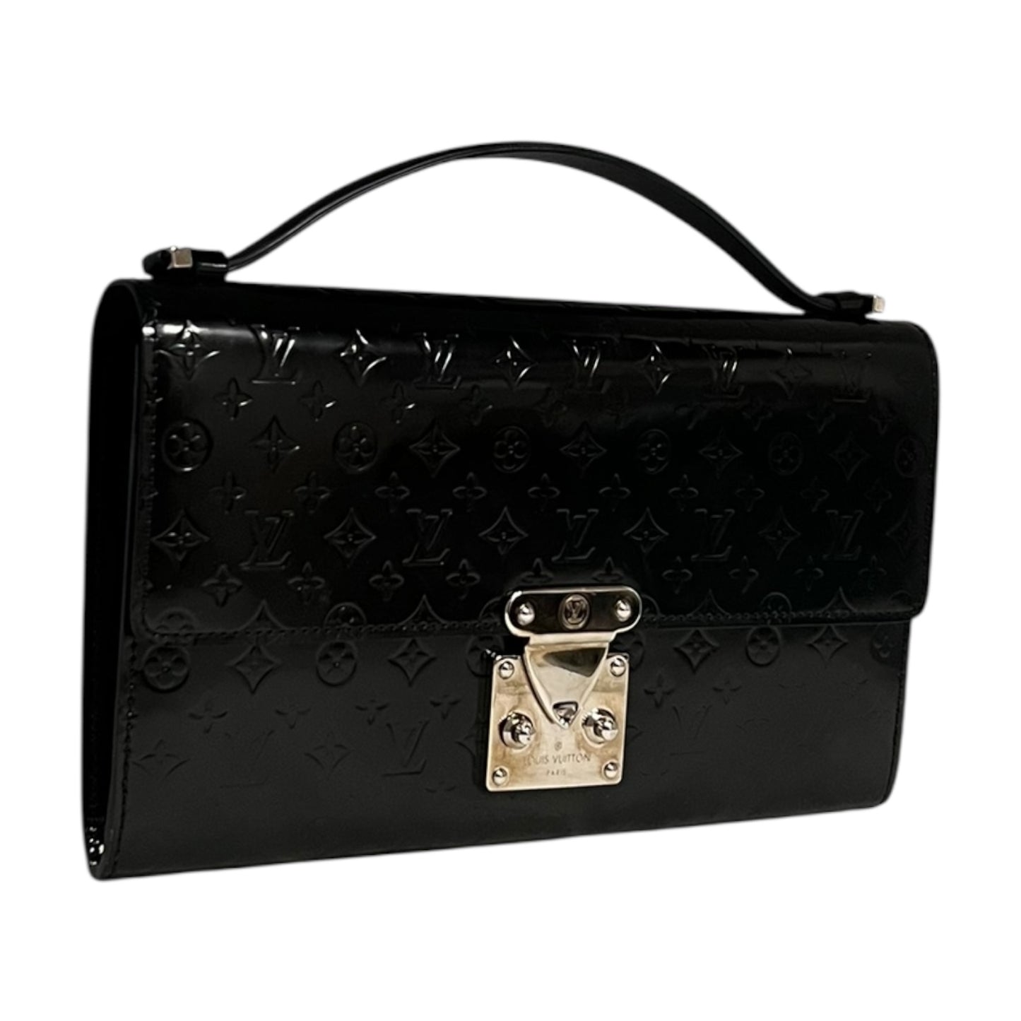 LOUIS VUITTON Glace Anouchka Pochette in Black