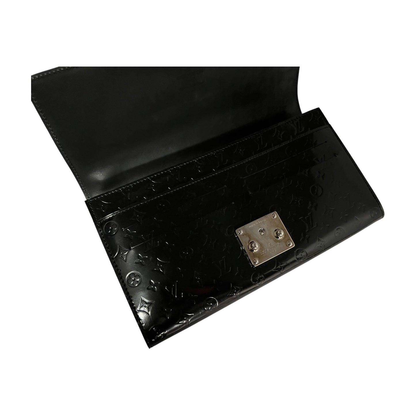 LOUIS VUITTON Glace Anouchka Pochette in Black