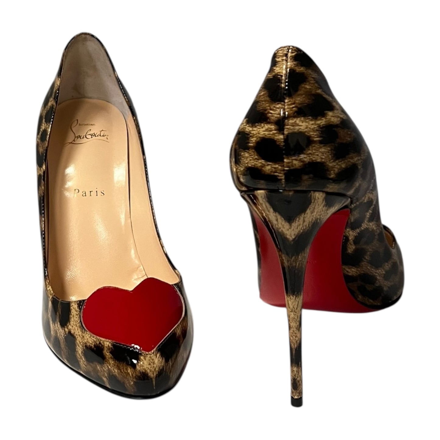 CHRISTIAN LOUBOUTIN Doracora Leopard Patent Pump | 41