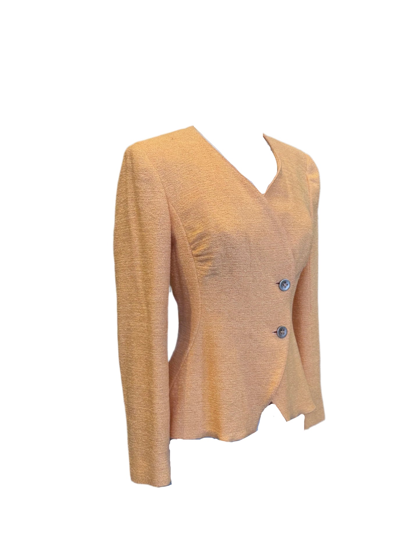 CHANEL Ruched Boucle Jacket | Size 38