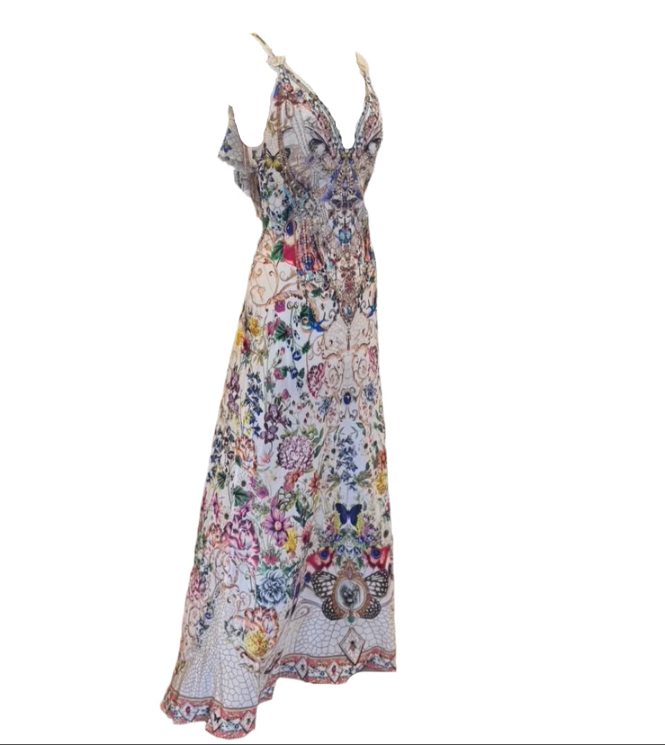 CAMILLA Queen Beehive Floral Gown | Size Medium