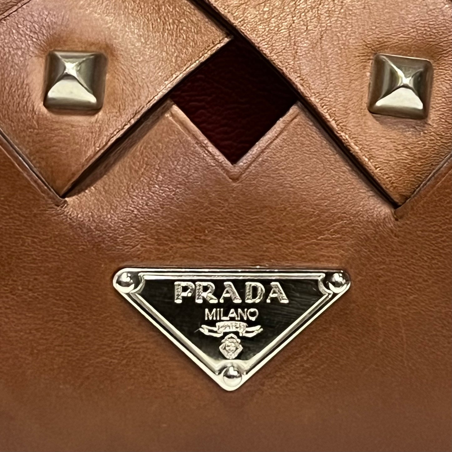 PRADA Studded Shoulder Bag + Pochette
