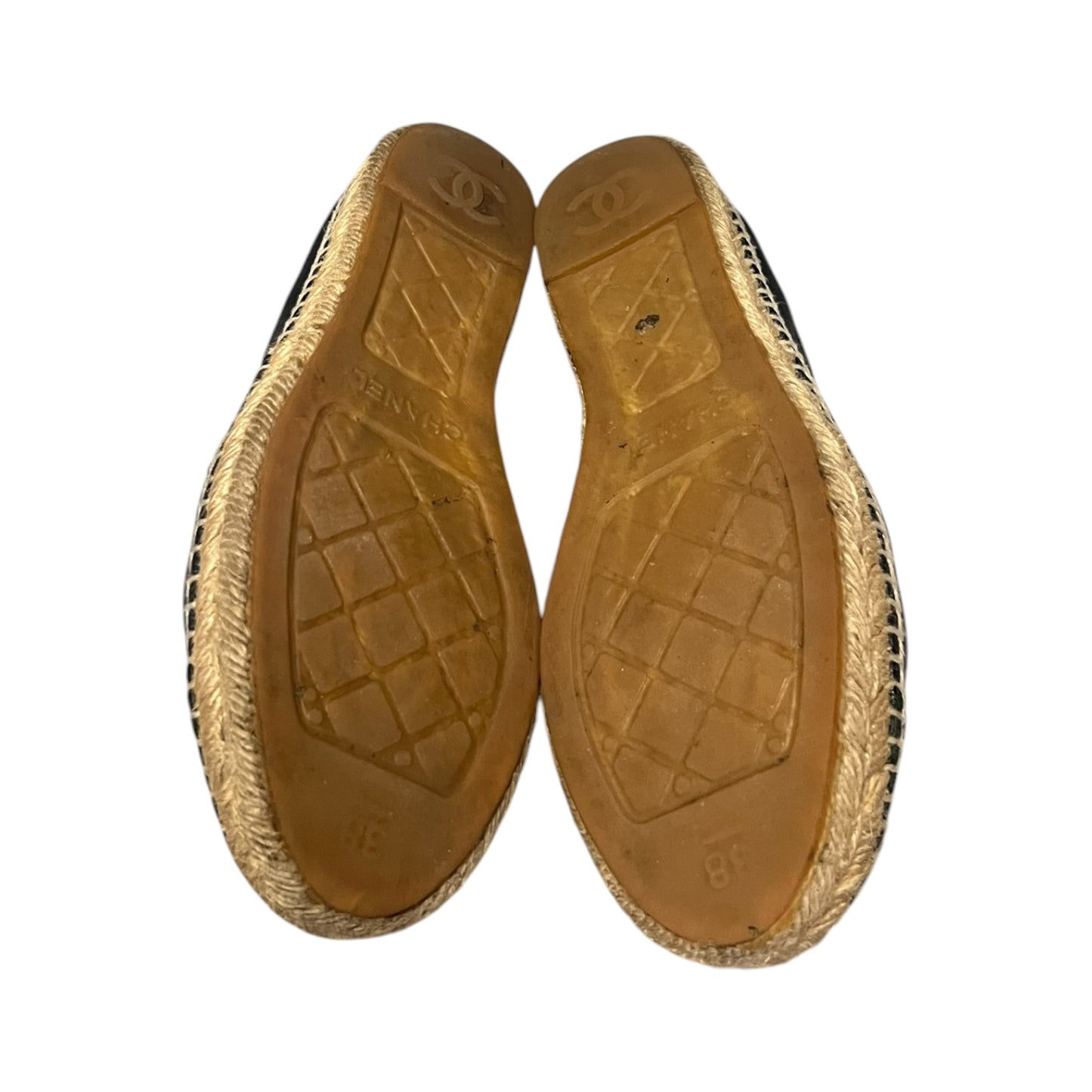 CHANEL Captoe Espadrilles Navy Black | 38
