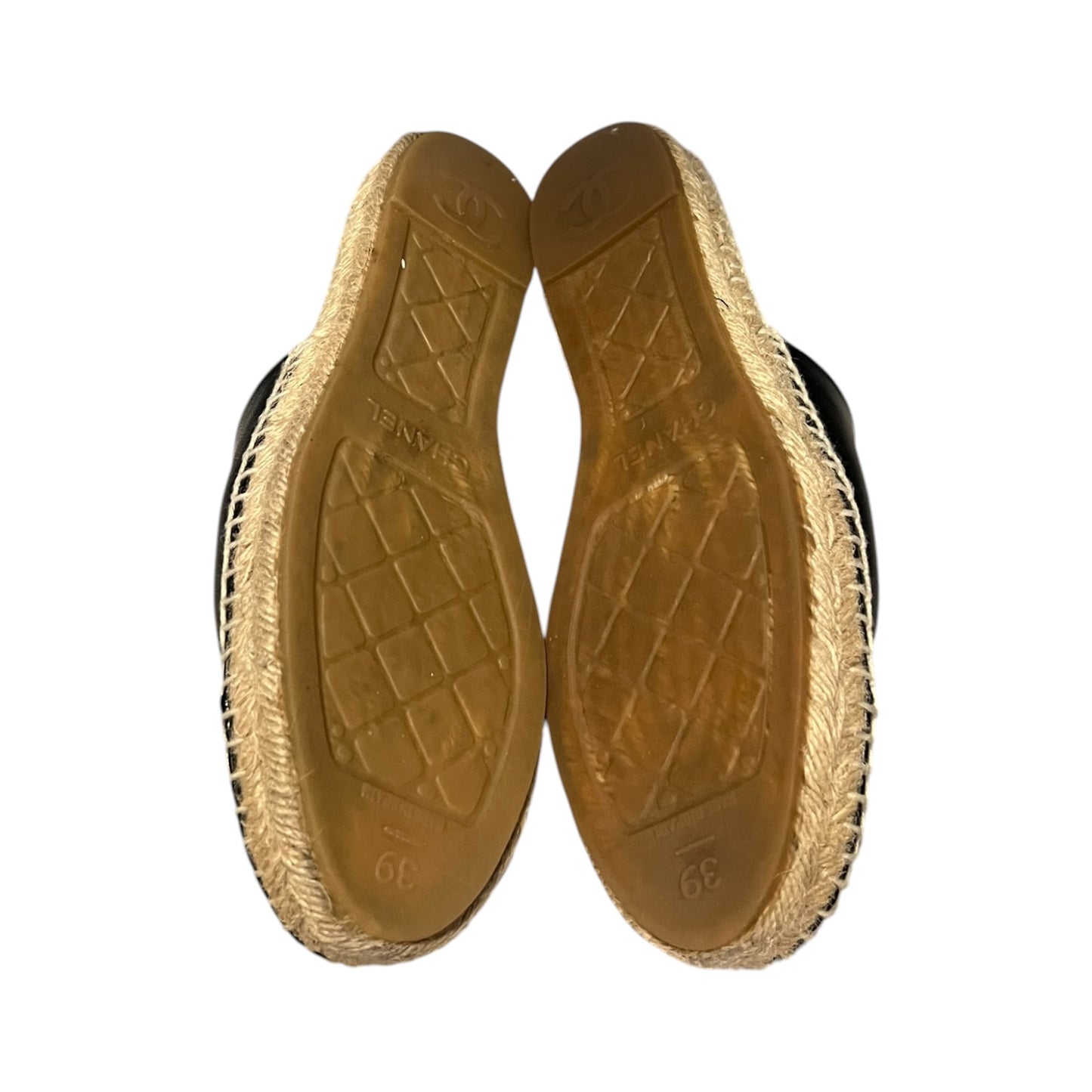 CHANEL Espadrille Mules in Black | 39