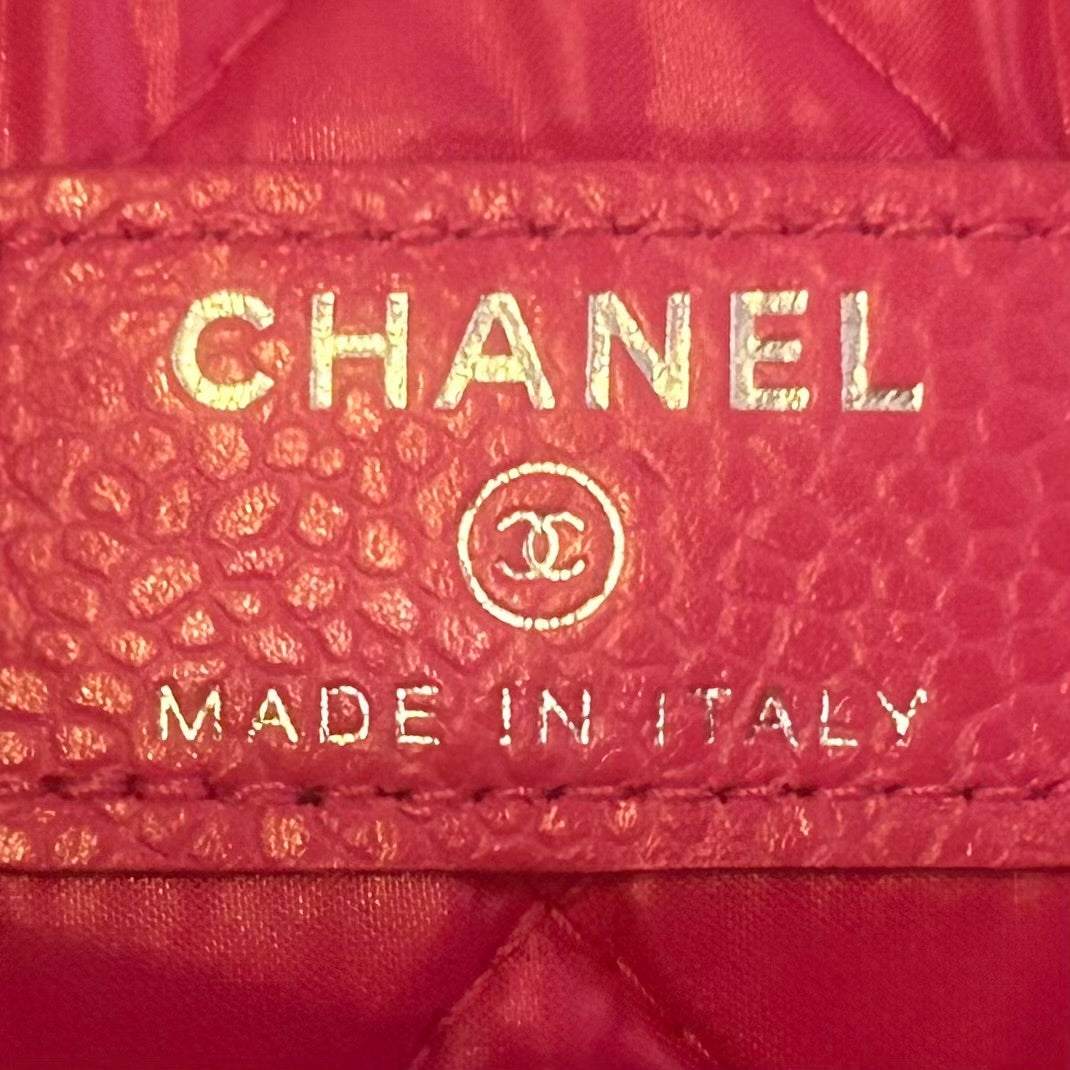 CHANEL Diamond Quilted Large O-Case in Pink