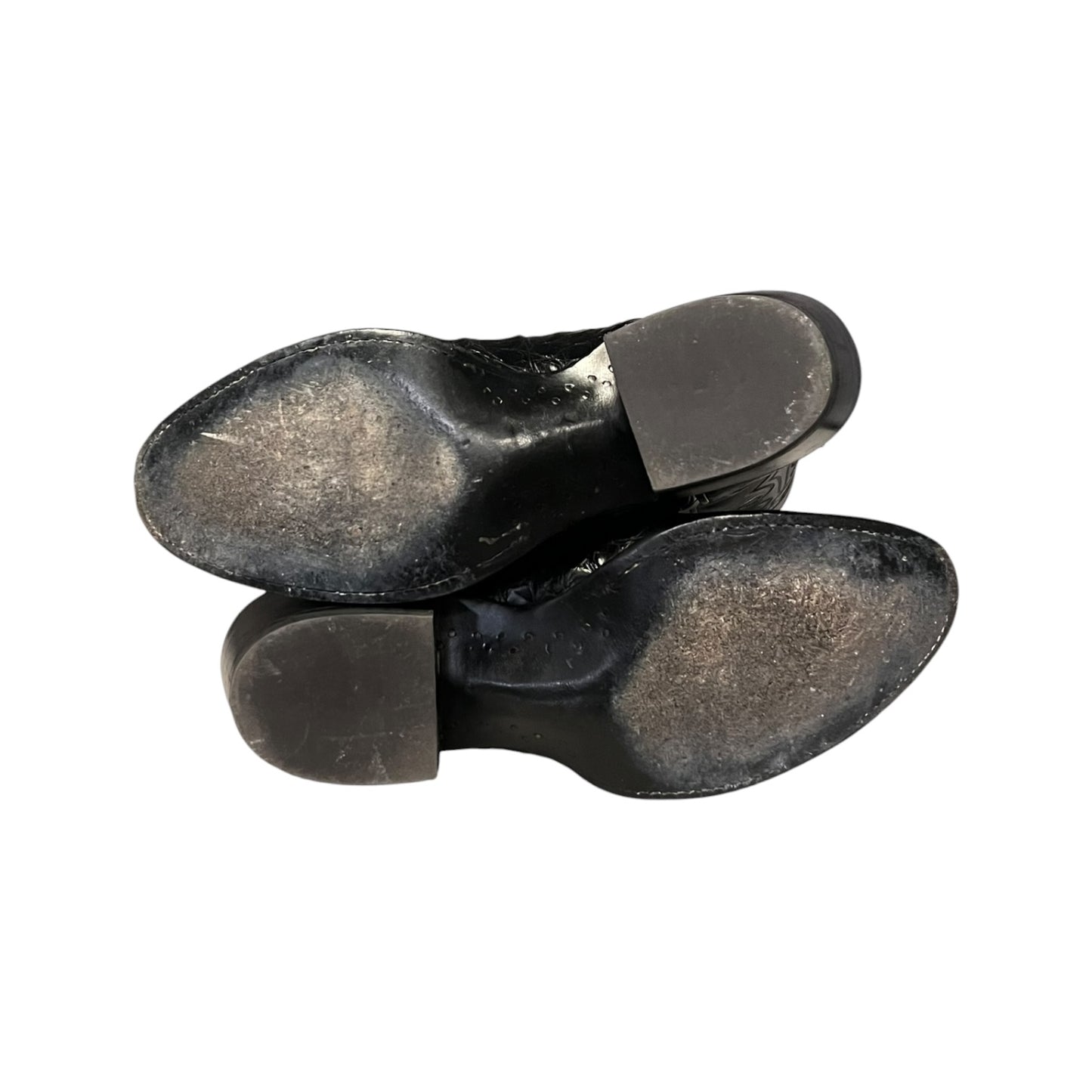 LUCCHESE Caiman Cowboy Boots in Black | Mens 9