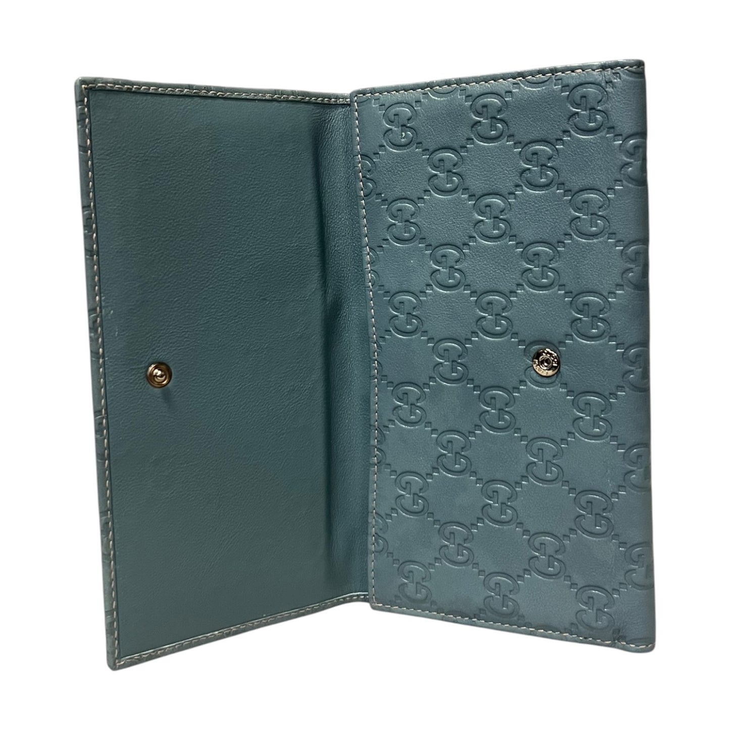 GUCCI Guccissima Continental Wallet in Blue