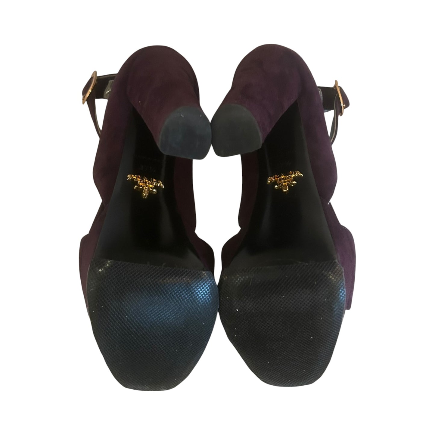 PRADA Suede Platform Sandals in Amethyst | 37.5