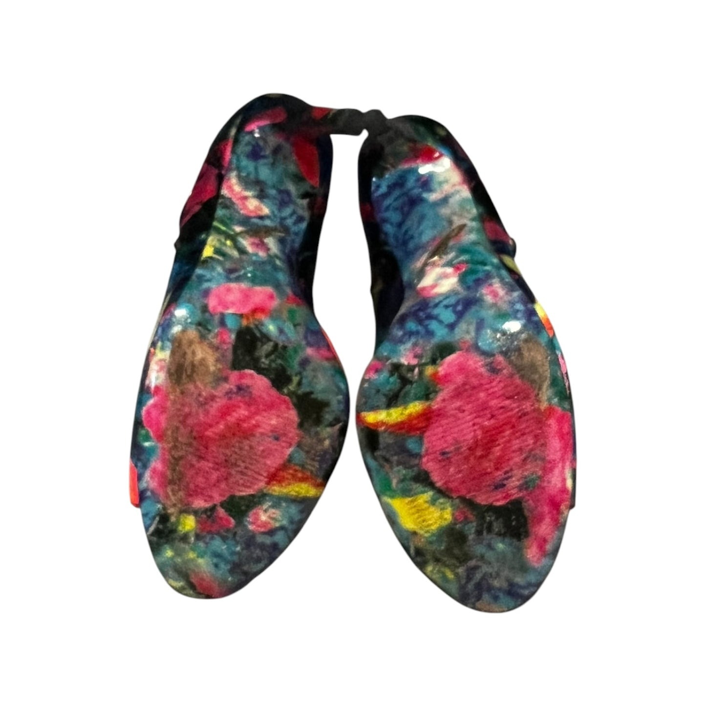 B BRIAN ATWOOD Print Peeptoe Booties | 7