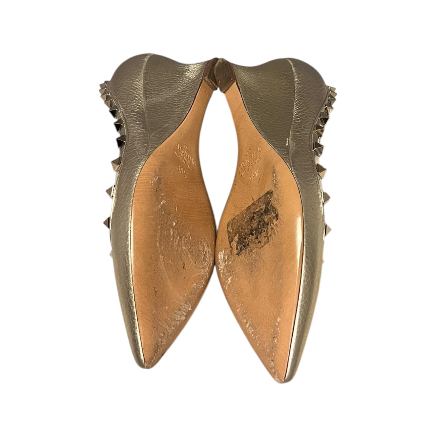 VALENTINO Rockstud Wedges in Gold & Silver | 38.5
