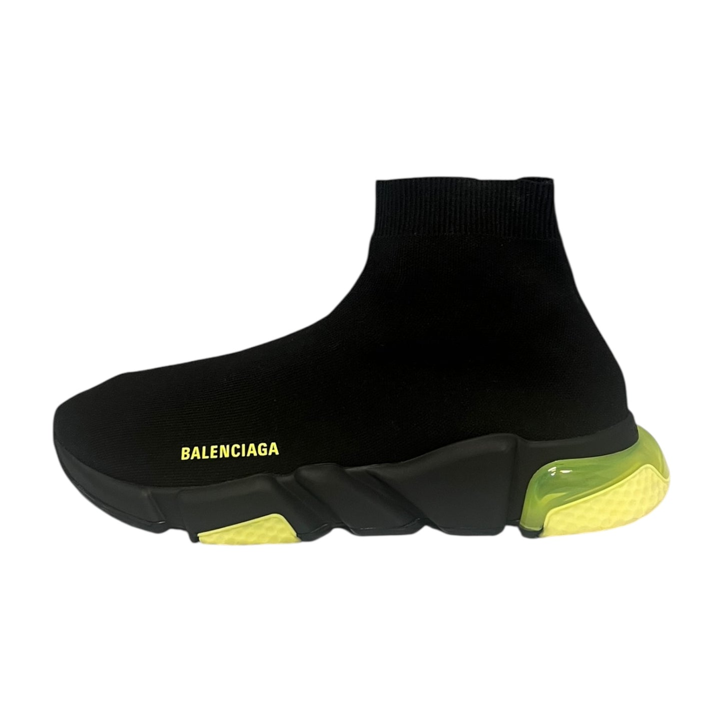 BALENCIAGA Speed LT Sneakers in Black + Citron | 46