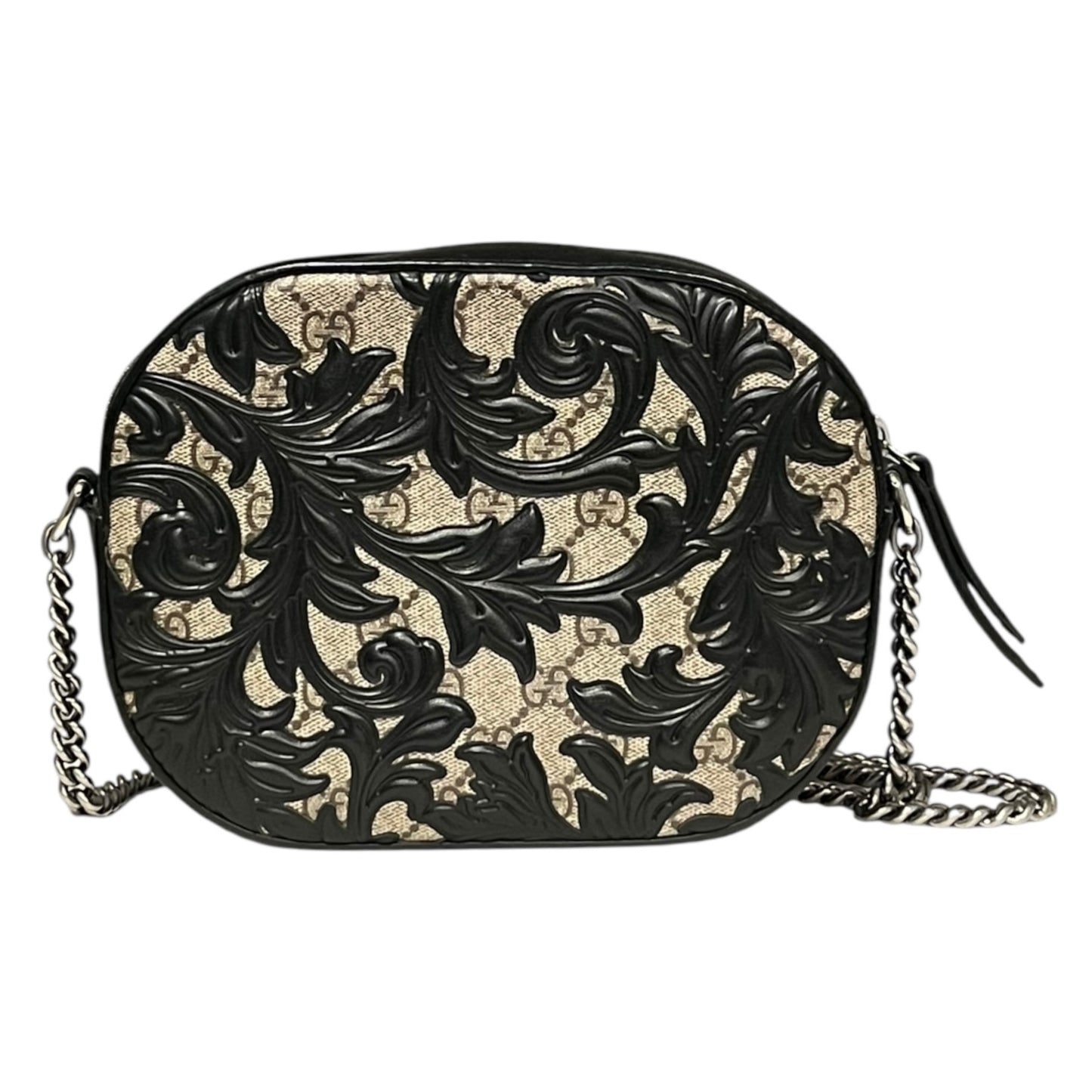 GUCCI GG Supreme Arabesque Mini Chain Shoulder Bag