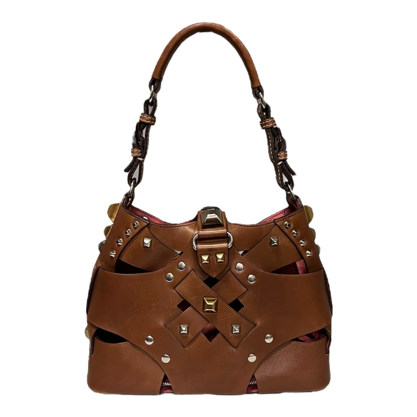 PRADA Studded Shoulder Bag + Pochette