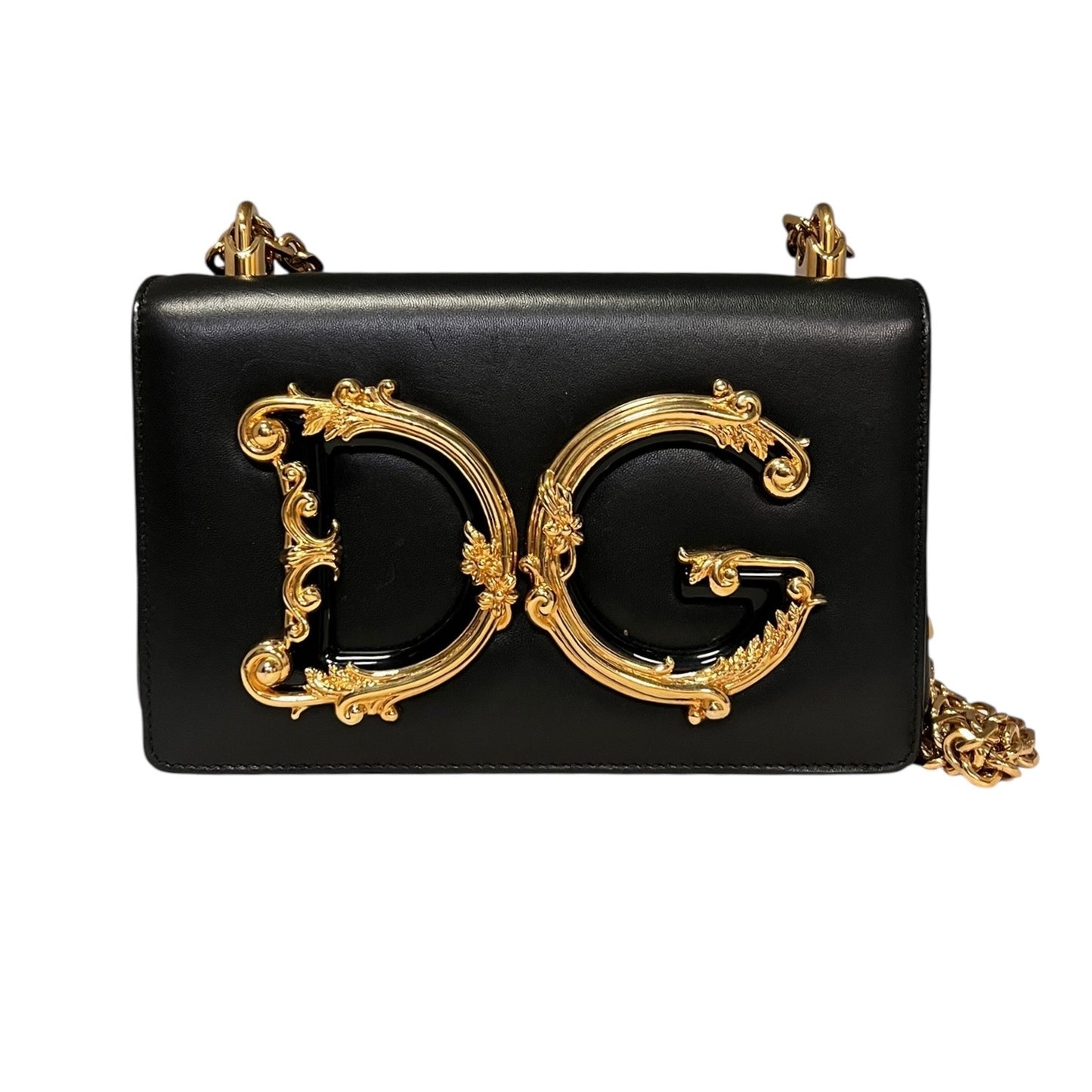 DOLCE & GABBANA D&G Girls Crossbody Shoulder Bag in Black