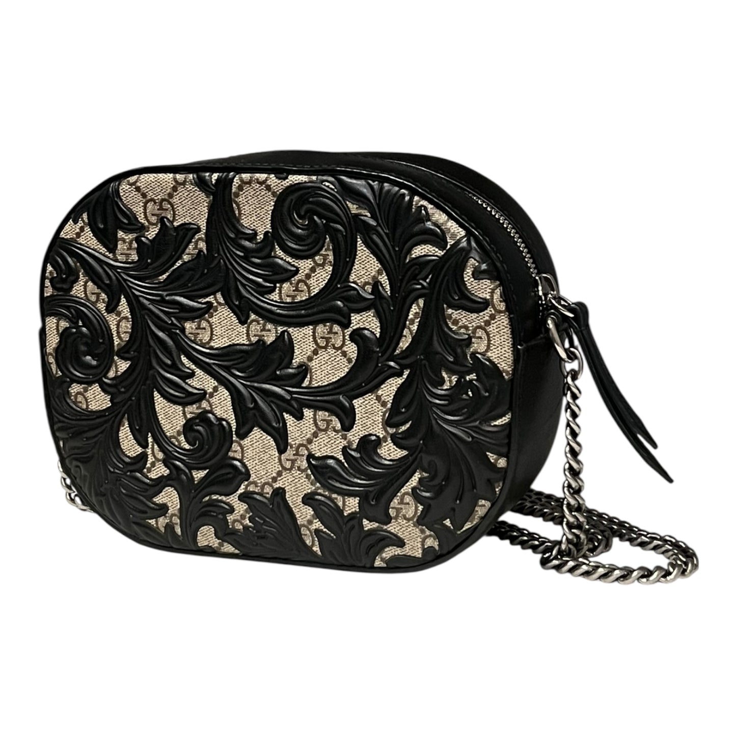 GUCCI GG Supreme Arabesque Mini Chain Shoulder Bag