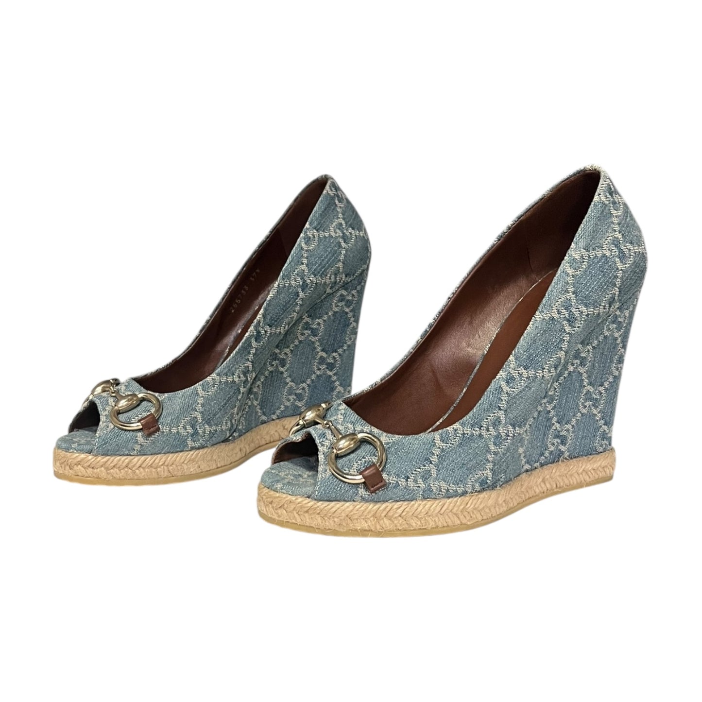GUCCI GG Denim Horsebit Espadrilles |