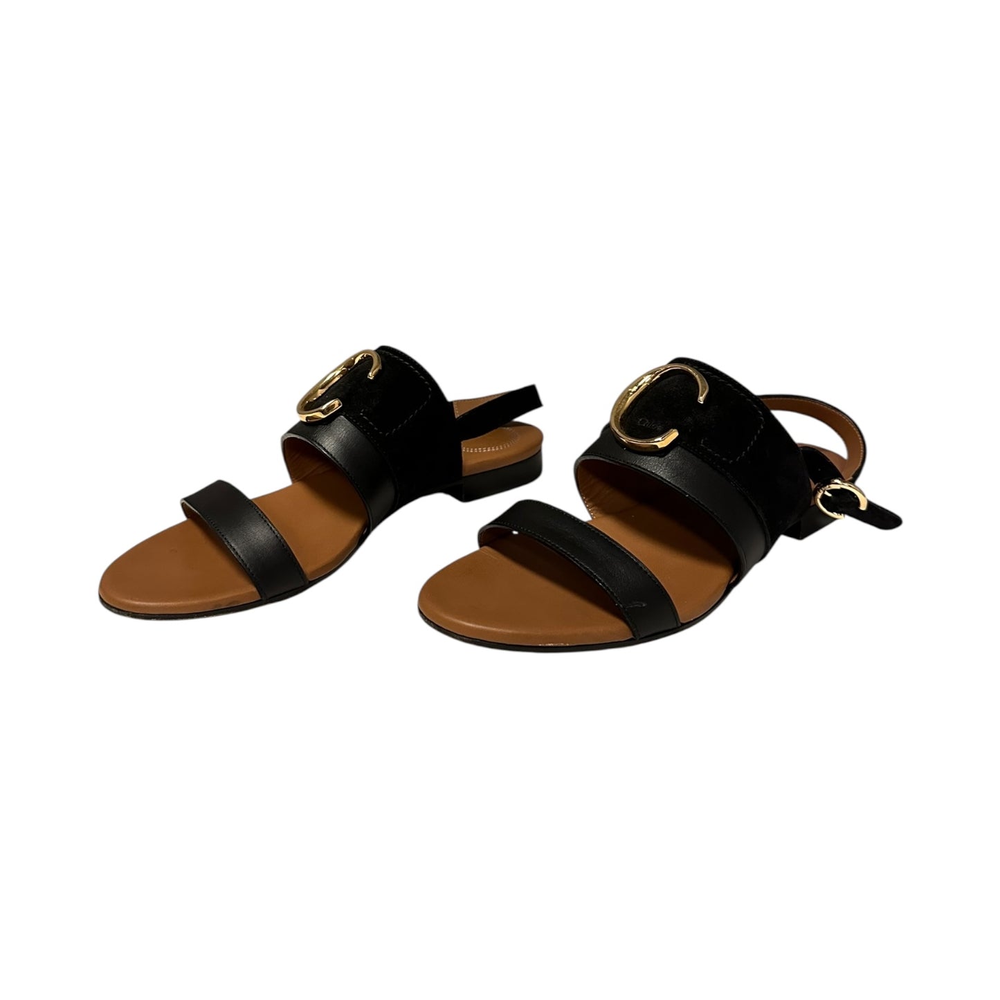 CHLOE C Slingback Sandals in Black | 37