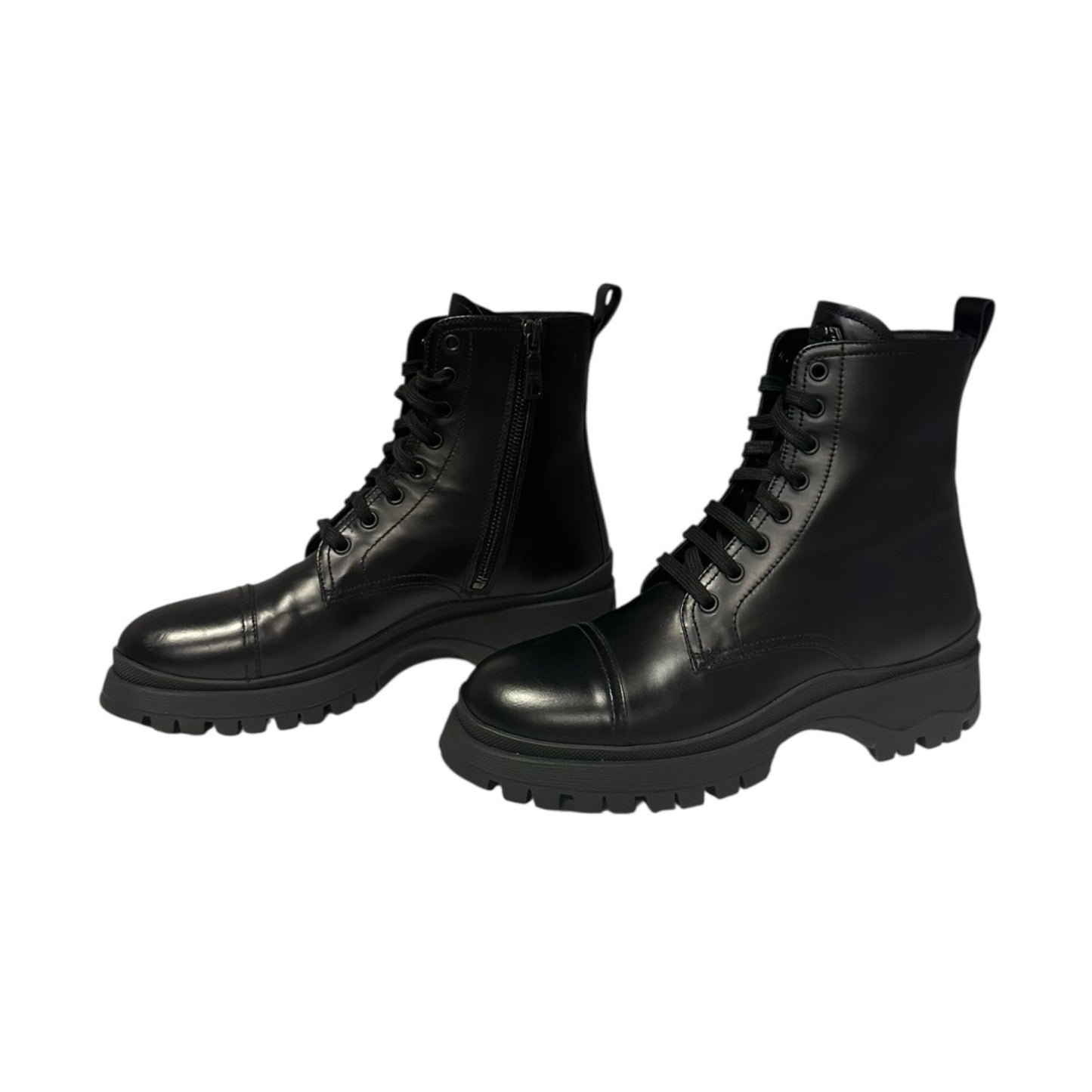 PRADA Combat Boots in Black | 36.5