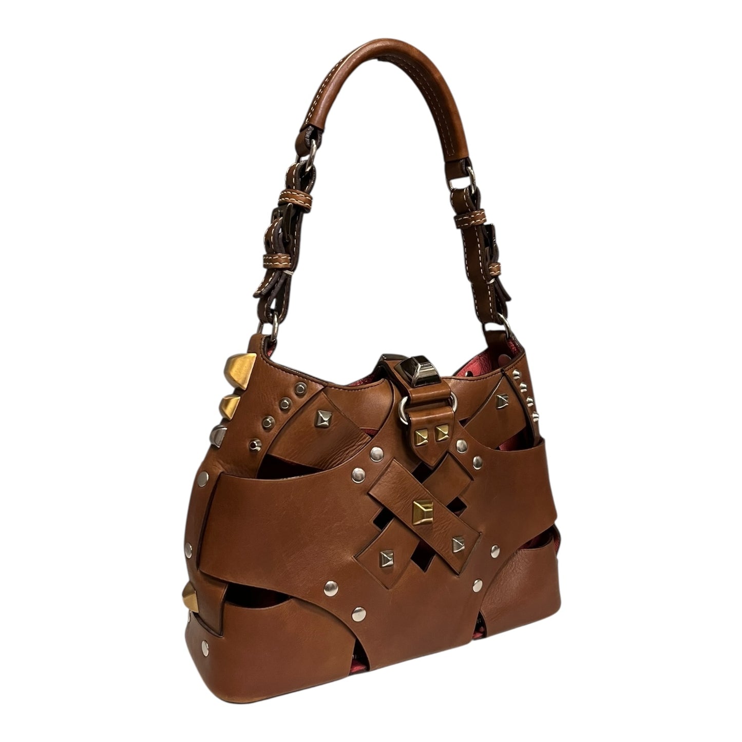 PRADA Studded Shoulder Bag + Pochette