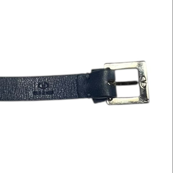 VALENTINO VLOGO Leather Bracelet in Blue