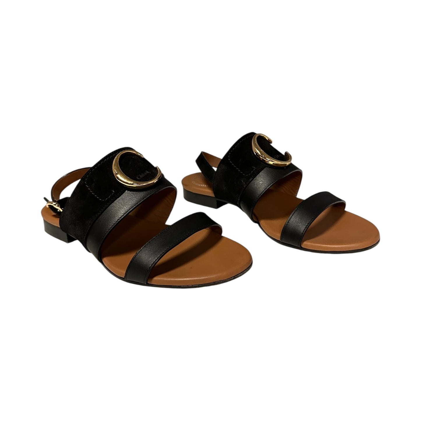 CHLOE C Slingback Sandals in Black | 37