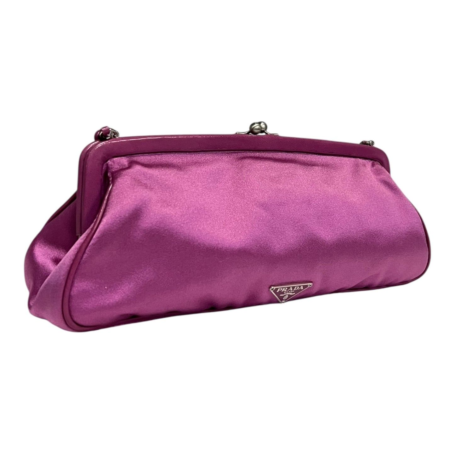 PRADA Framed Satin Evening Bag