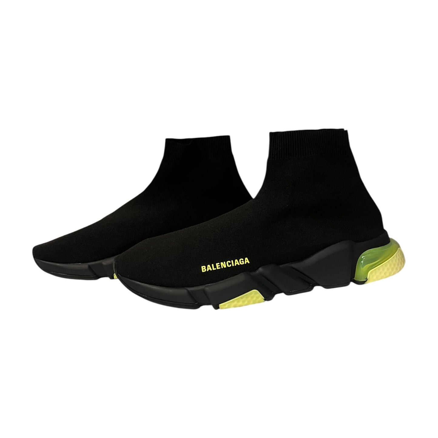 BALENCIAGA Speed LT Sneakers in Black + Citron | 46