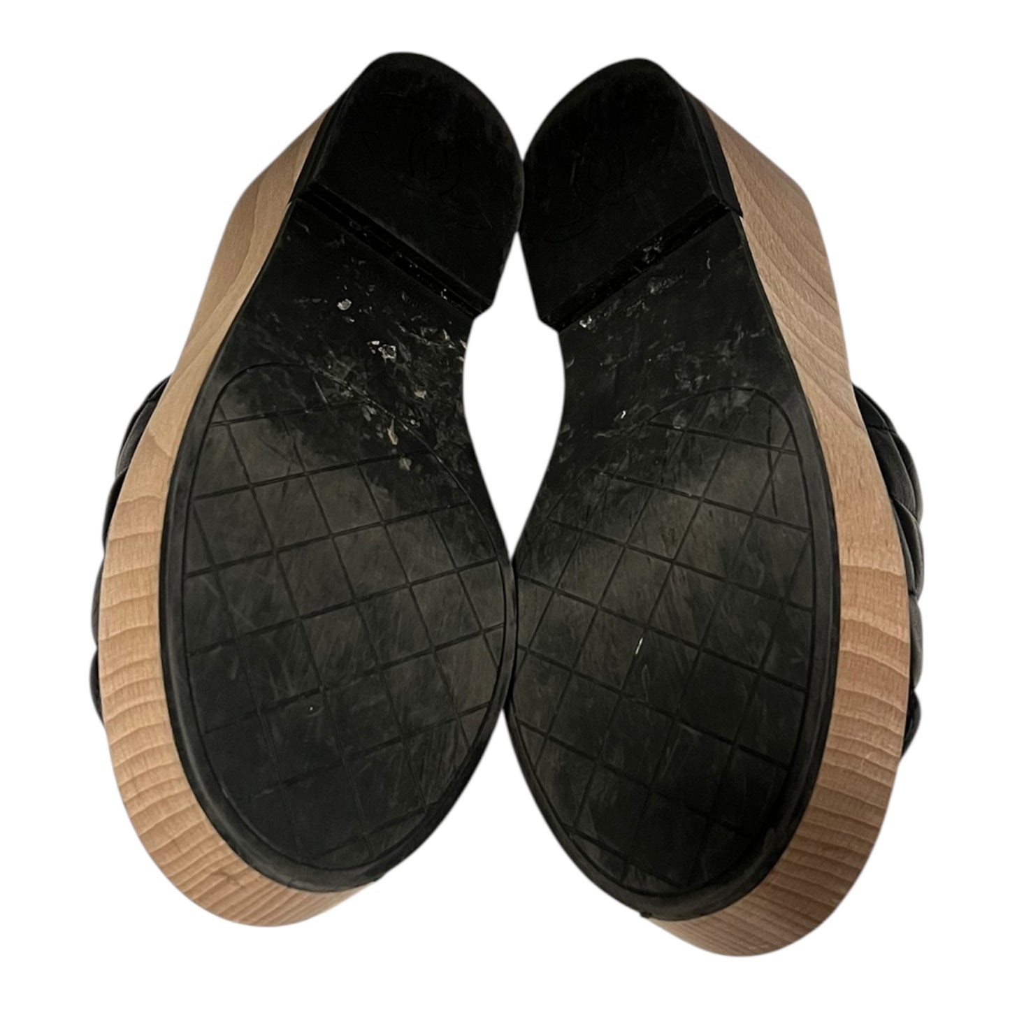 CHANEL Quilted Slide Sandals in Black | 40