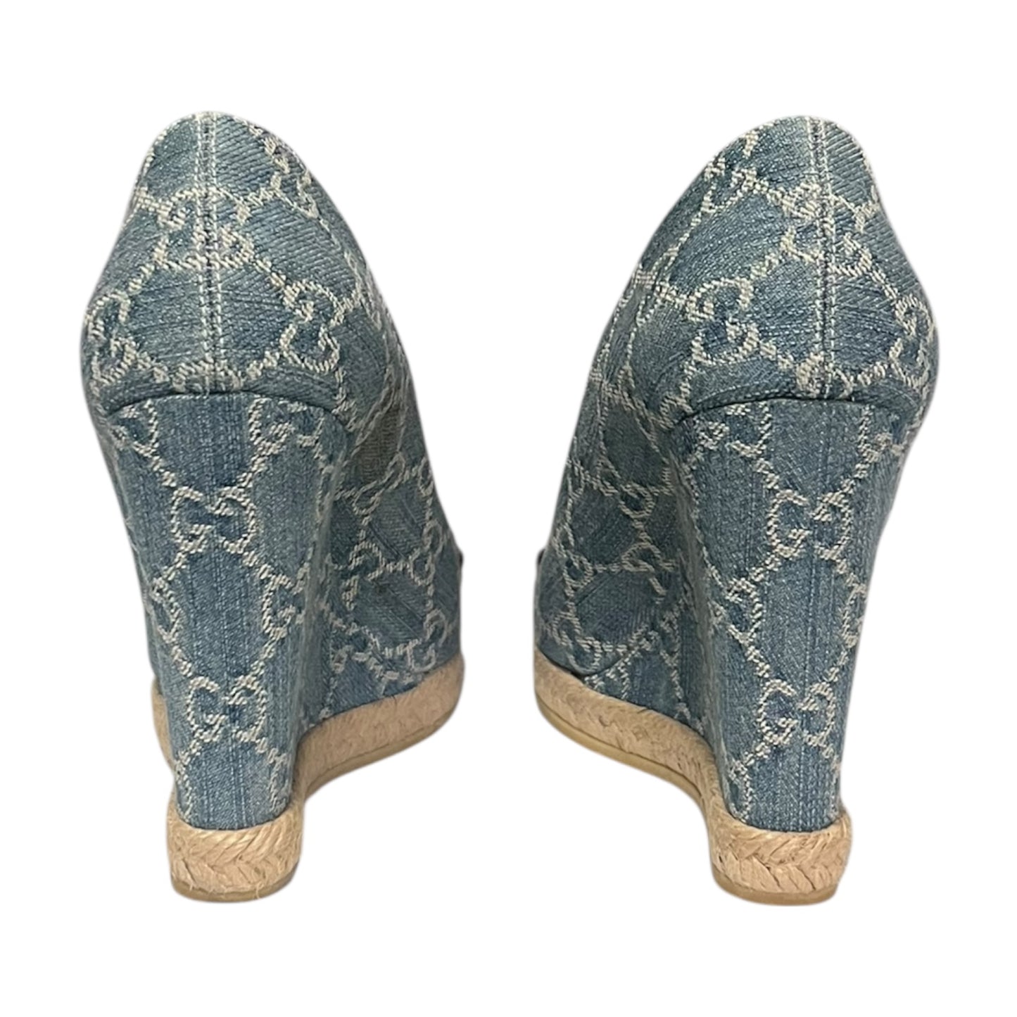 GUCCI GG Denim Horsebit Espadrilles |