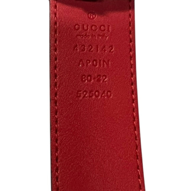 GUCCI Limited Edition Crystal Embellished Dionysus Belt in Red | 80; 32