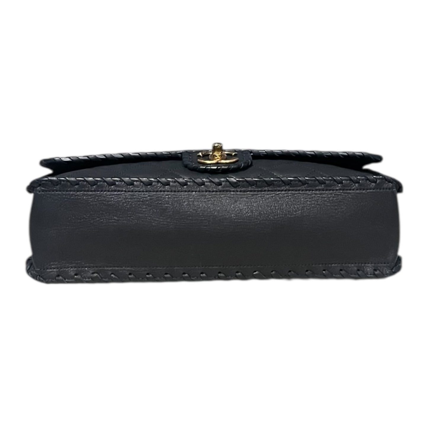 CHANEL Jumbo Happy Stitch Flap Bag in Blue