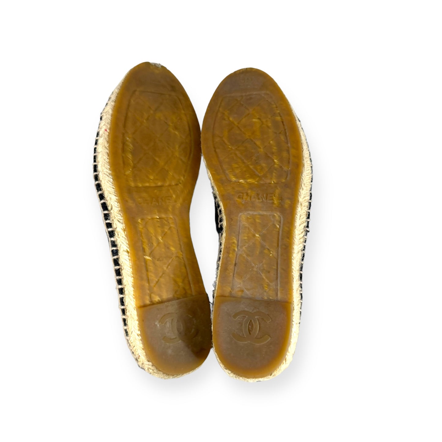CHANEL Cap Toe Espadrilles in Black Navy | Size 39